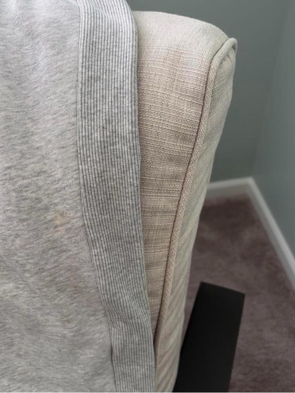 Women's Light Gray Ribbed Side Joggers - Casual Everyday Comfort